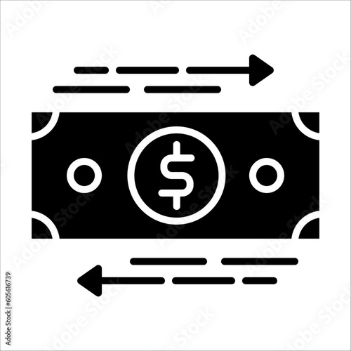 Solid vector icon for money transfer which can be used various design projects.