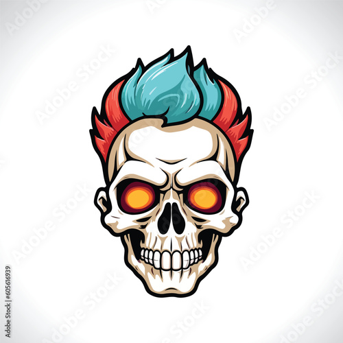 Skull Vector Illustration Skull Logo Design Skull Head