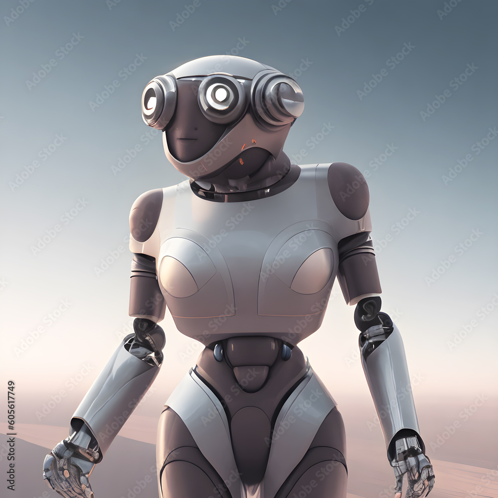 modern style robot design. future technology modern style robot design. future technology