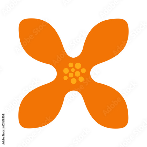 Osmanthus, fragrant olive flower illustration. Hand drawn style flat design, isolated vector. Traditional Asian holiday Mid Autumn Festival floral, botanical element, bloom, blossom, plant