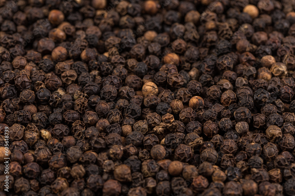 Black pepper zoomed in on Black pepper zoomed in on