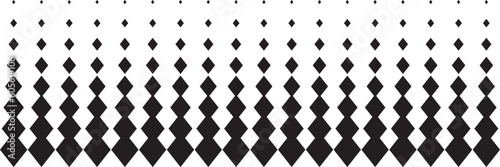 Seamless pattern with striped black white diagonal lines (zigzag, chevron). Rhomboid scales. Optical illusion effect. Geometric tile in op art. Vector illusive background. Futuristic vibrant design.