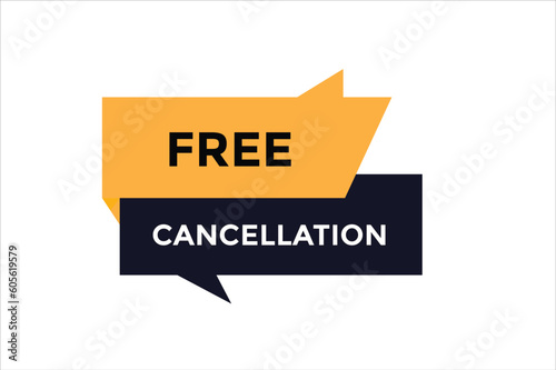 Free cancellation button web banner templates. Vector Illustration 