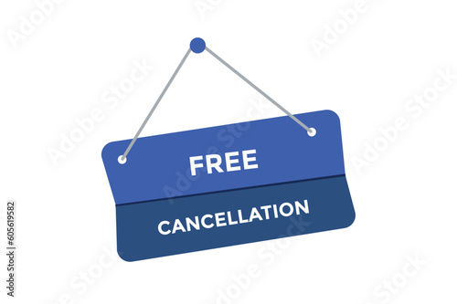 Free cancellation button web banner templates. Vector Illustration 