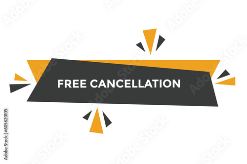 Free cancellation button web banner templates. Vector Illustration 