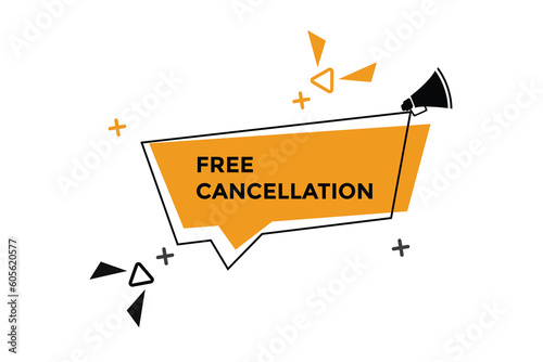 Free cancellation button web banner templates. Vector Illustration 