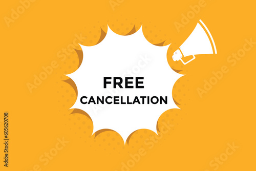 Free cancellation button web banner templates. Vector Illustration 