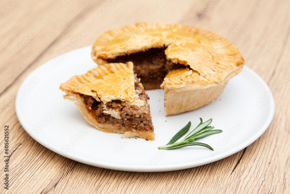 Homemade beef pot pie with rosemary Homemade beef pot pie with rosemary