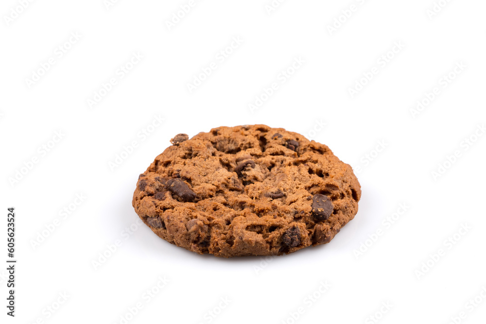 Chocolate chip cookie isolated on white Chocolate chip cookie isolated on white