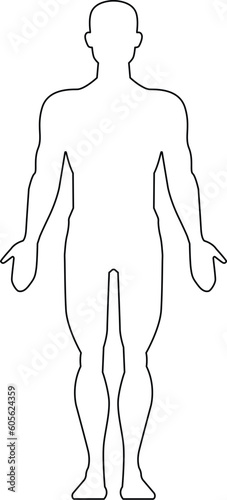 human body frontal silhouette