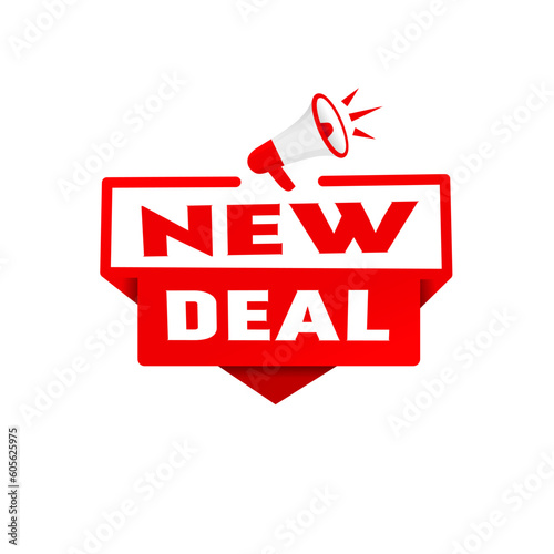 New deal. new policies and investments in communities. Banner template, vector illustration.