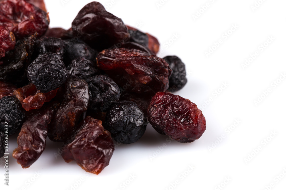 Dried cranberries, cherries and blueberries Dried cranberries, cherries and blueberries