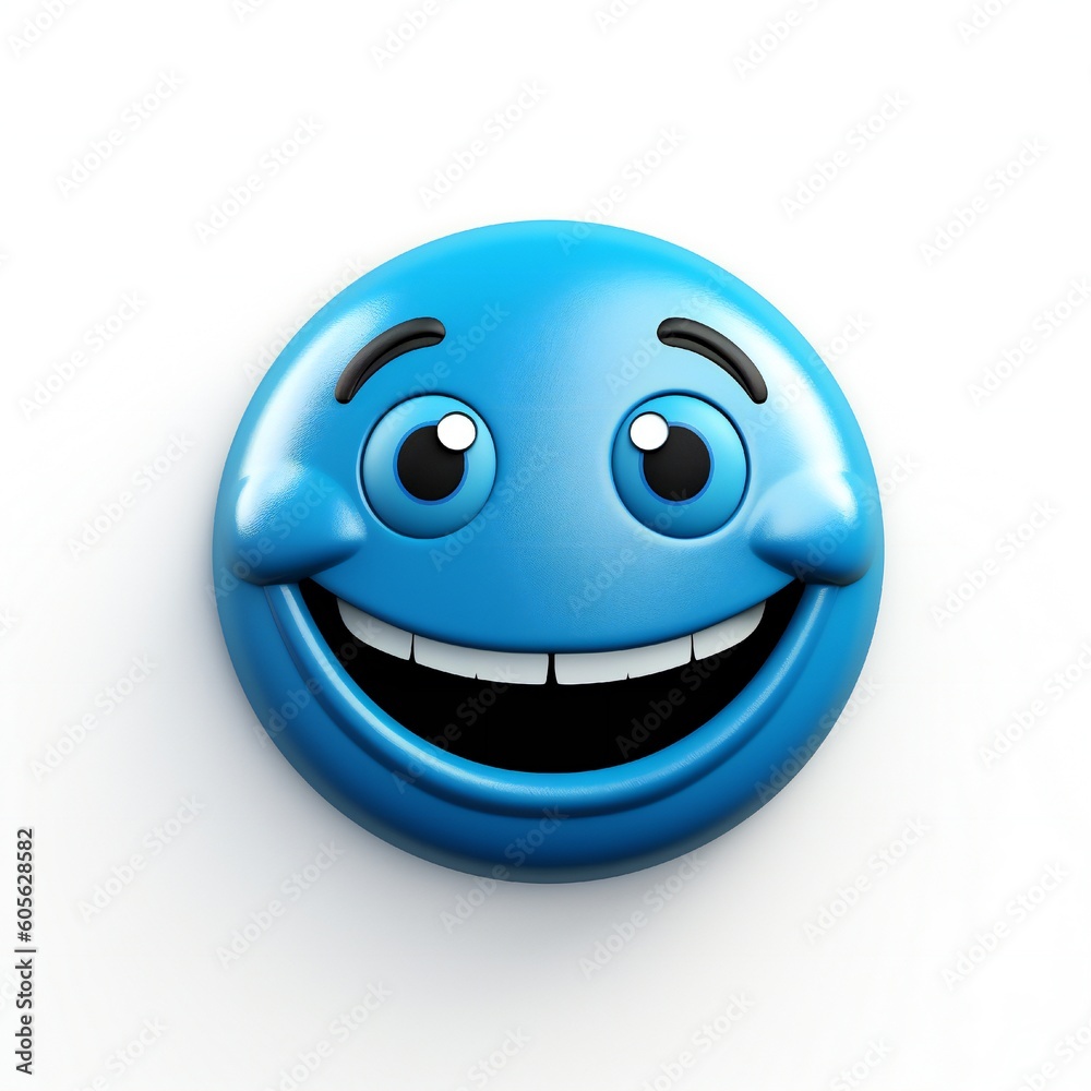 Fototapeta premium A Smiley face cartoon mascot Generative AI