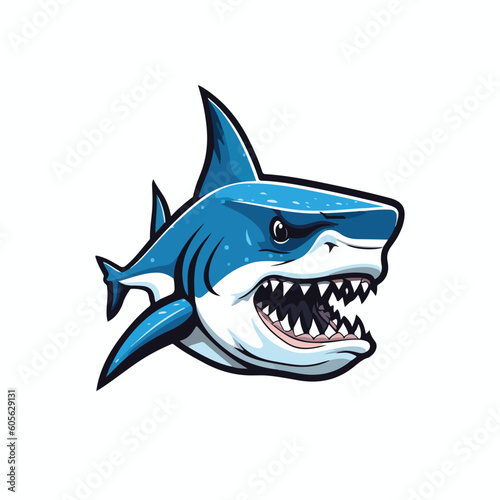 Shark Mascot Logo Design Shark Vector