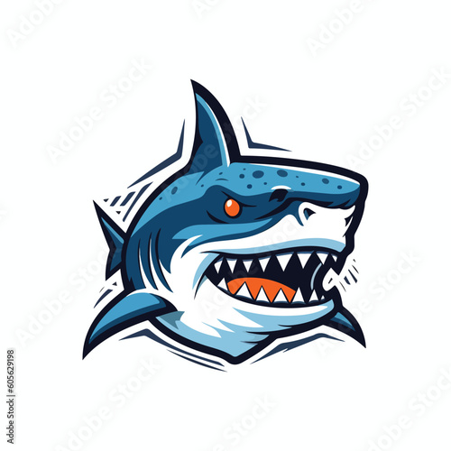 Shark Mascot Logo Design Shark Vector