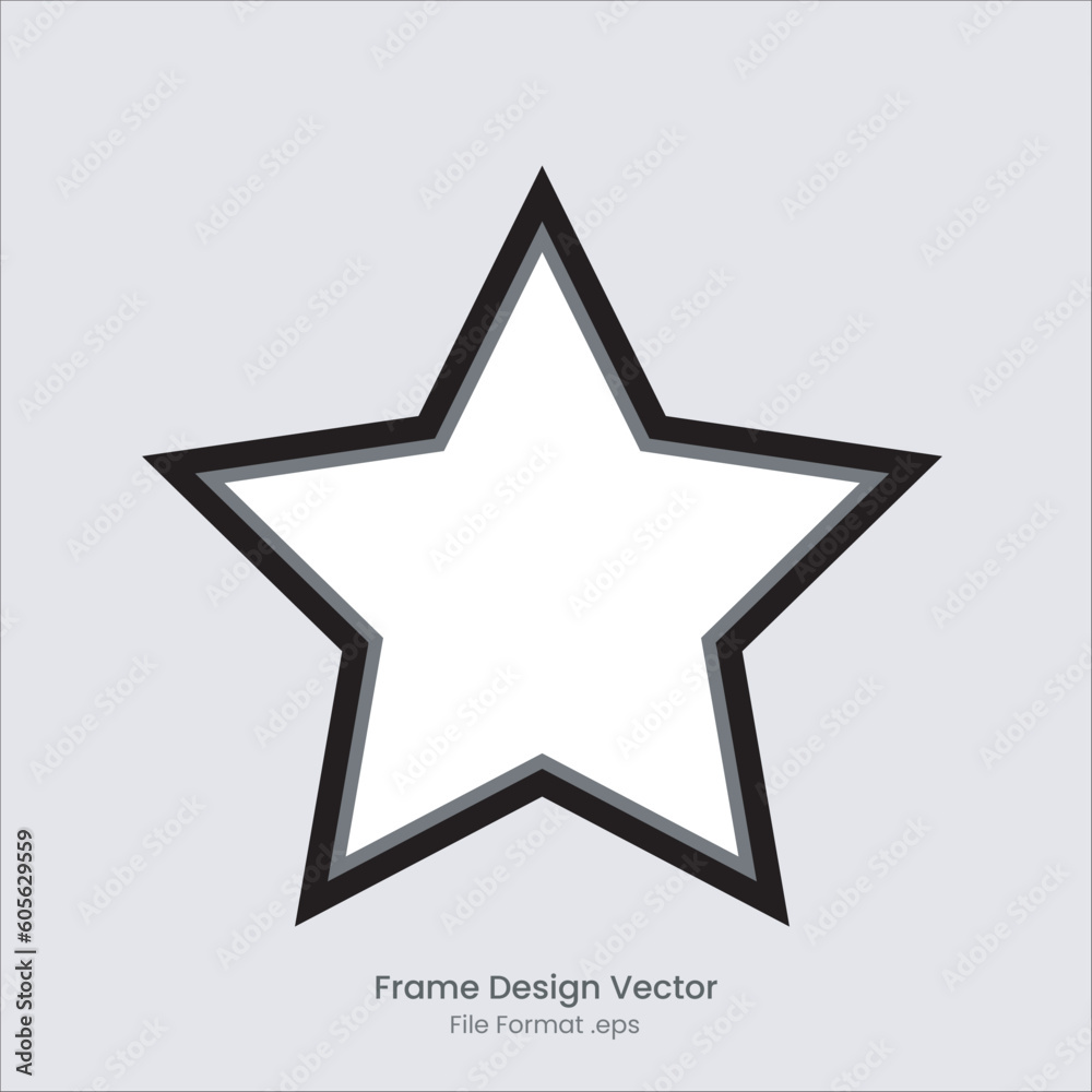 star black frame design template vector star black frame design template vector
