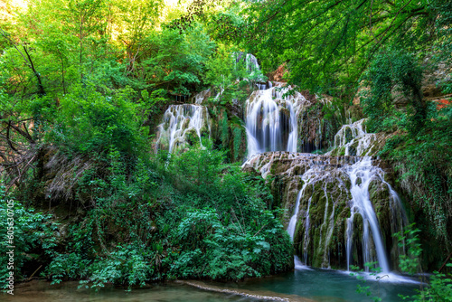 Cascade waterfalls. Krushuna falls in Bulgaria near the village of Krushuna, Letnitsa. photo