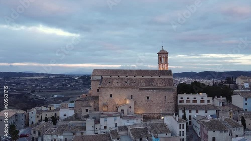 Aerial view of St. Mary Magdalene Church in Cehegin, Murcia, Spain photo