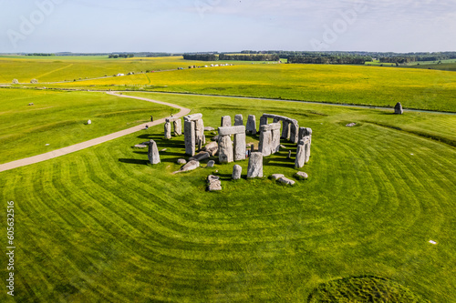 Carta da parati Aerial shot of Stonehenge, Wiltshire. UK