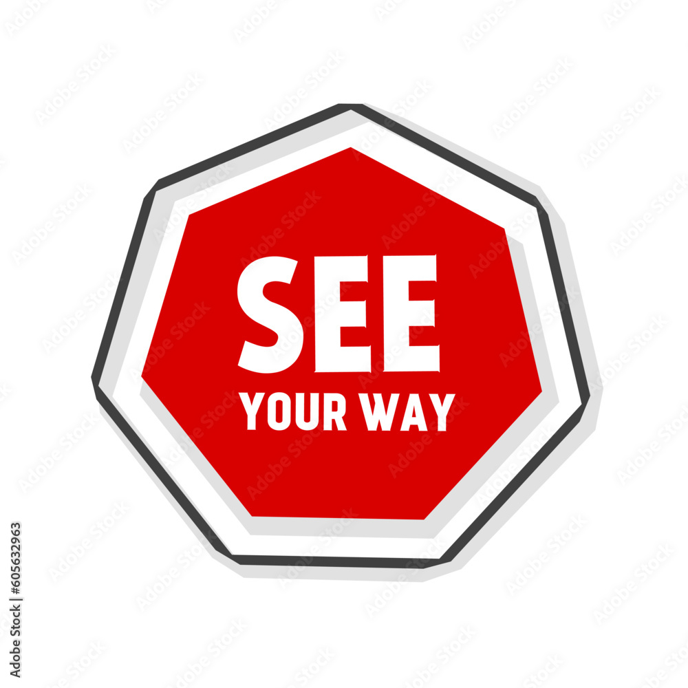 See your way. badge icon. Banner template. Flat style Vector design template. See your way. badge icon. Banner template. Flat style Vector design template.