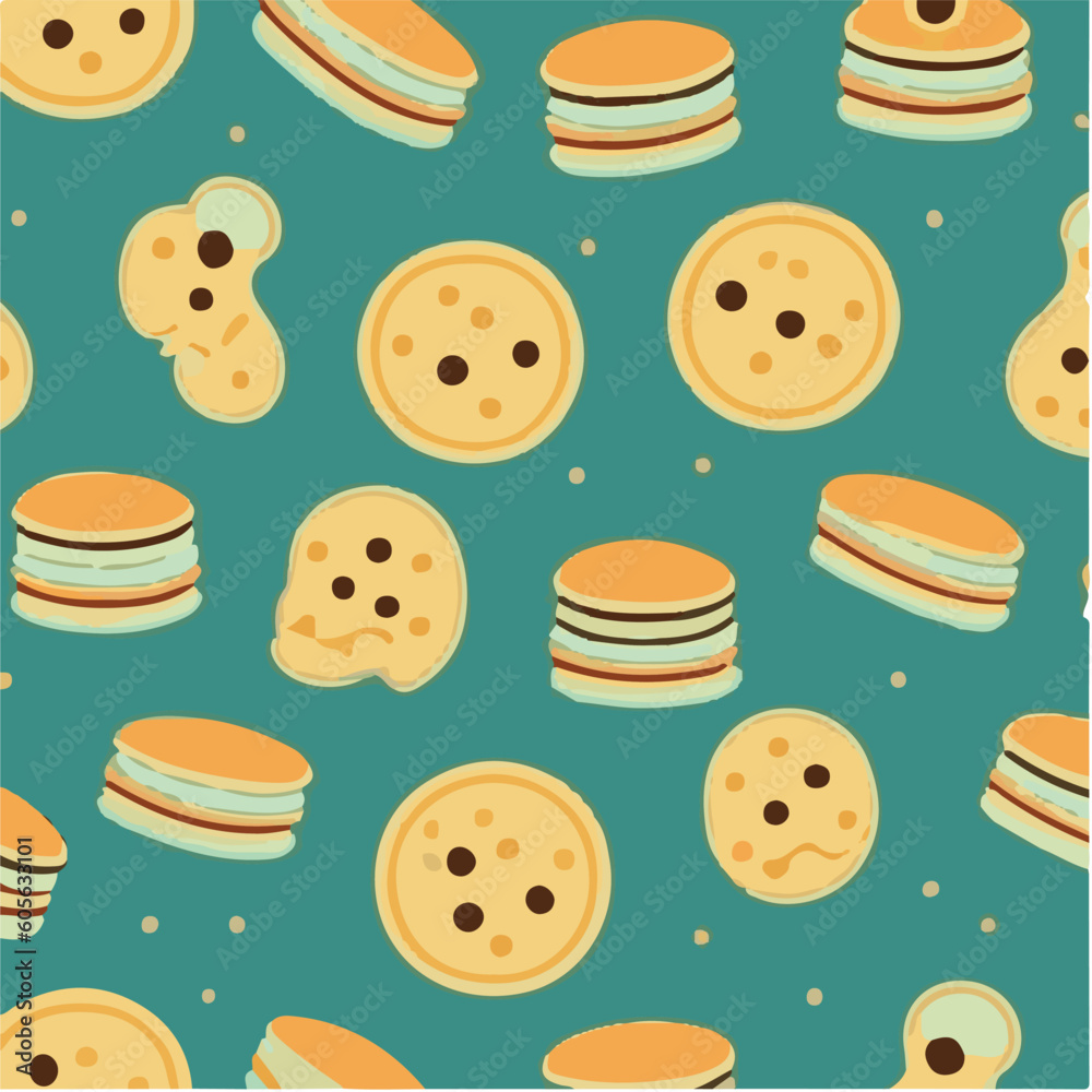 cute simple pancakes pattern, cartoon, minimal, decorate blankets, carpets, for kids, theme print design
