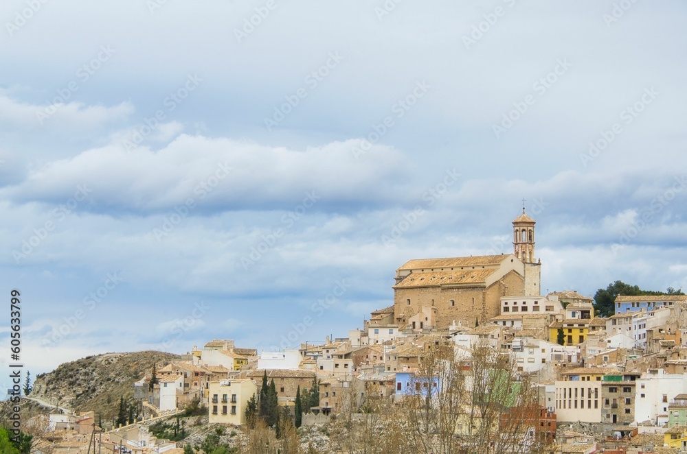 View to the rural town of Cehegin, Murcia, Spain