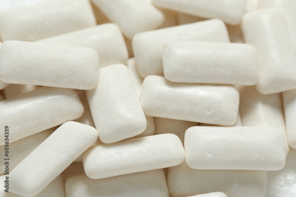 Tasty white chewing gums as background, closeup Tasty white chewing gums as background, closeup