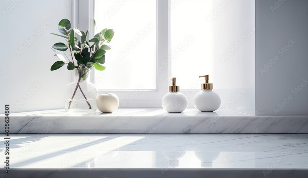 Modern Marble Kitchen Counter for product in a Contemporary Home Modern Marble Kitchen Counter for product in a Contemporary Home