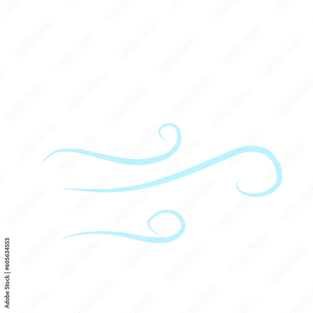 Illustration Wind Blowing Illustration Wind Blowing