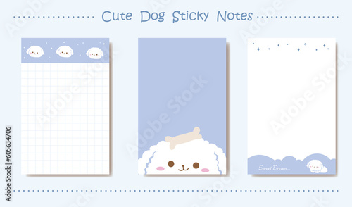 cute memo page template animal illustration vector photo