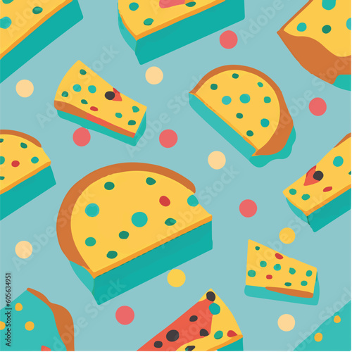 cute simple fruitcake pattern, cartoon, minimal, decorate blankets, carpets, for kids, theme print design

