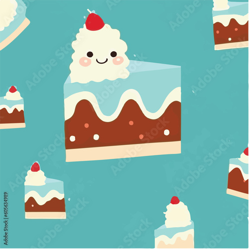 cute simple christmas cake pattern, cartoon, minimal, decorate blankets, carpets, for kids, theme print design
