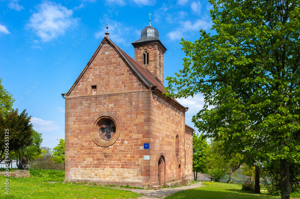 Spätromanische Nikolauskapelle in Klingenmünster. Region Pfalz im Bundesland Rheinland-Pfalz in Deutschland