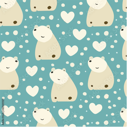 cute simple polar bear pattern, cartoon, minimal, decorate blankets, carpets, for kids, theme print design
