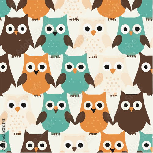 cute simple owl pattern, cartoon, minimal, decorate blankets, carpets, for kids, theme print design
