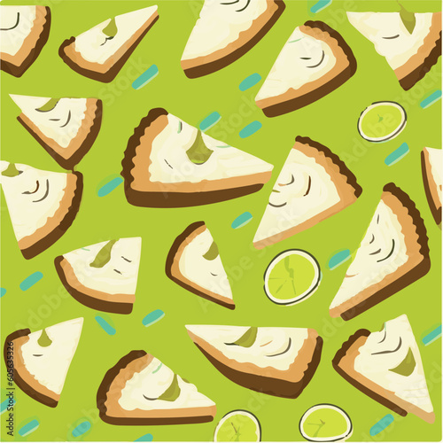cute simple key lime pie pattern, cartoon, minimal, decorate blankets, carpets, for kids, theme print design
