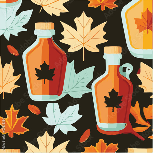 cute simple maple syrup pattern, cartoon, minimal, decorate blankets, carpets, for kids, theme print design
