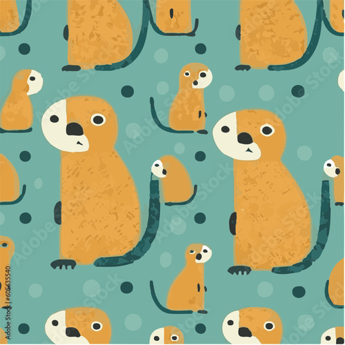 cute simple mongoose pattern, cartoon, minimal, decorate blankets, carpets, for kids, theme print design
