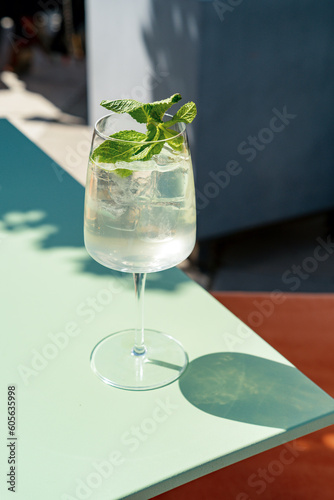 Spritz cocktail on summer terrace