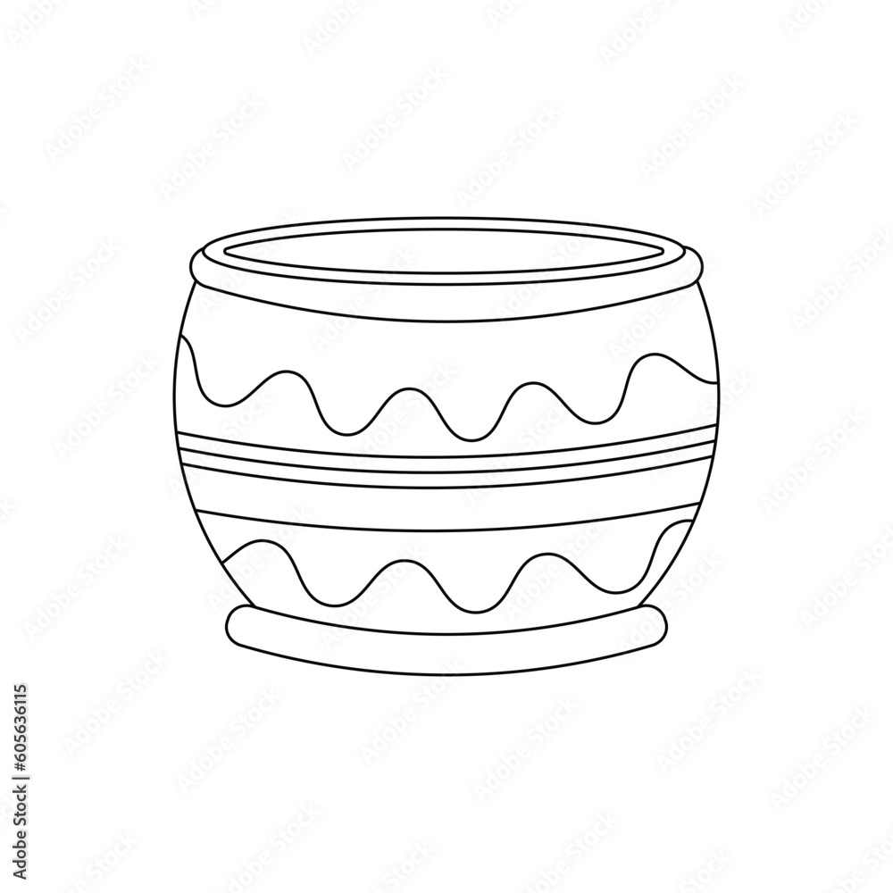 Pot, jug with ornaments. Ukrainian symbols. Pot, jug with ornaments. Ukrainian symbols.