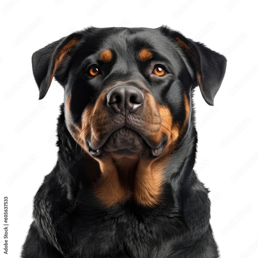 rottweiler isolated on transparent background.