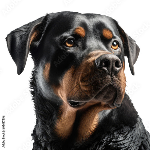 rottweiler isolated on transparent background.