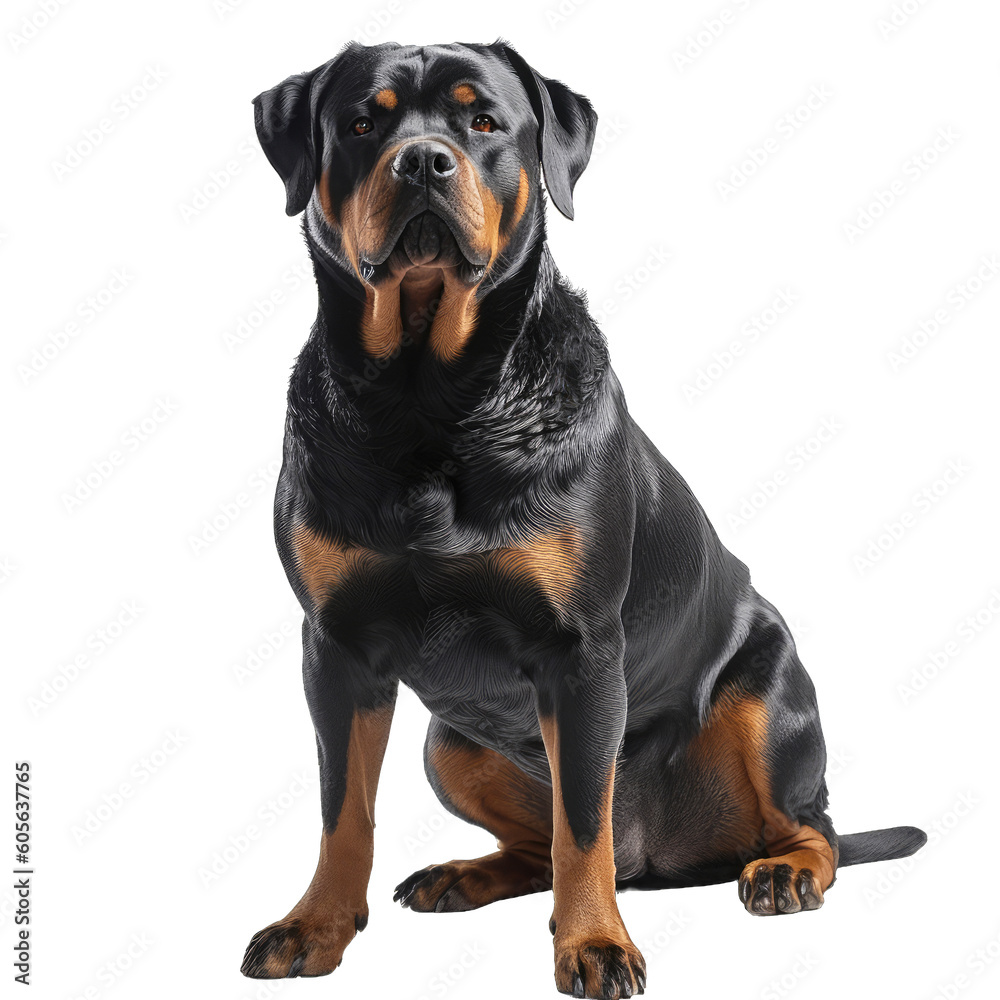 rottweiler isolated on transparent background.