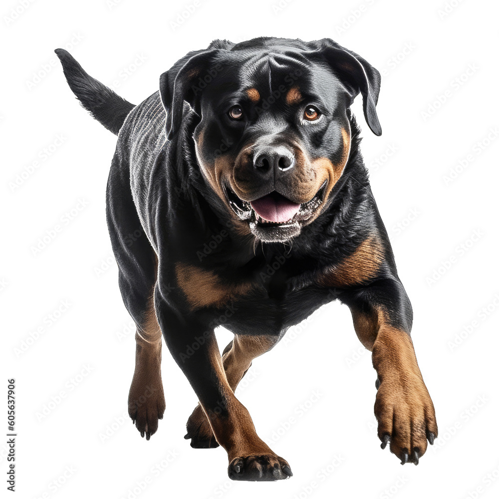 Obraz premium rottweiler isolated on transparent background.