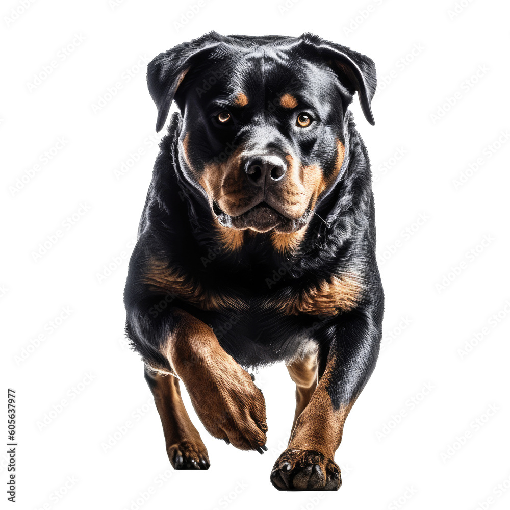 rottweiler isolated on transparent background.