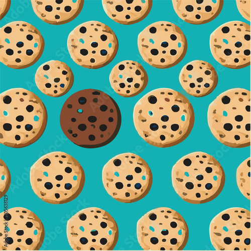 cute simple national chocolate chip cookie day pattern  cartoon  minimal  decorate blankets  carpets  for kids  theme print design 