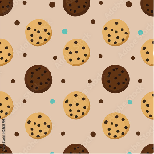 cute simple national chocolate chip cookie day pattern  cartoon  minimal  decorate blankets  carpets  for kids  theme print design 