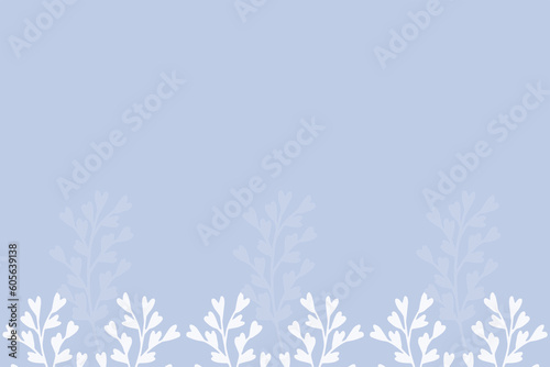 Blue background with white decor