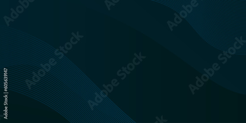 Dark blue background. Blue Waves. Abstract background with halftone gradient. Vector background.