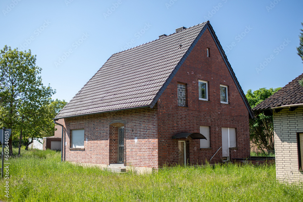 Abandoned village of Manheim near Open pit Hambach lignite mine